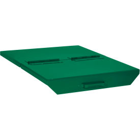 Wright® Hinged Lid For 4 Cu. Yd. GoVets™ Self Dumping Hopper Dark Green 40033SL-RNFT