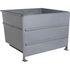 Wright® Steel Front Dump Self Dumping Hopper 4 Cu. Yd. 7000 lb. Capacity Gray 40099FD
