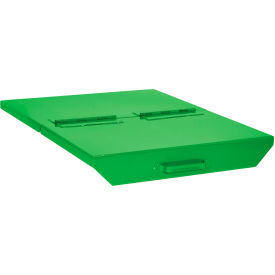 Wright® Hinged Lid For 5 Cu. Yd. GoVets™ Self Dumping Hopper Bright Green 50033SL-GNBT
