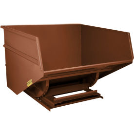Wright® Heavy Duty Steel Self Dumping Forklift Hopper 5 Cu. Yd. 7000 lb. Capacity Brown 50099-BRN