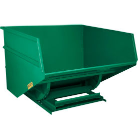 Wright® Heavy Duty Steel Self Dumping Forklift Hopper 5 Cu. Yd. 7000 lb. Capacity Dark Green 50099-RNFT