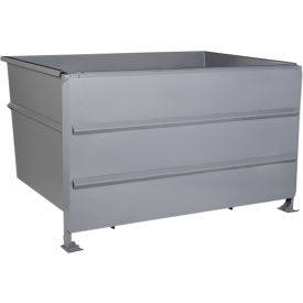 Wright® Steel Front Dump Self Dumping Hopper 5 Cu. Yd. 7000 lb. Capacity Gray 50099FD