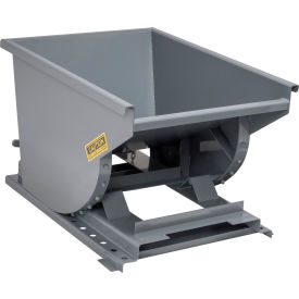 Wright® Light Duty Steel Self Dumping Forklift Hopper 1/2 Cu. Yd. 4000 lb. Capacity Gray 5055-GRY
