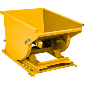 Wright® Light Duty Steel Self Dumping Forklift Hopper 1/2 Cu. Yd. 4000 lb. Capacity Yellow 5055-YEL