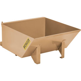 Wright® Low-Profile Steel Self Dumping Forklift Hopper 1/2 Cu. Yd. 4000 lb. Capacity Tan 5055LP-TAN