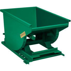 Wright® Heavy Duty Steel Self Dumping Forklift Hopper 1/2 Cu. Yd. 6000 lb. Cap. Dark Green 5077-RNFT