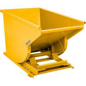 Wright® Light Duty Steel Self Dumping Forklift Hopper 3/4 Cu. Yd. 4000 lb. Capacity Yellow 7555-YEL