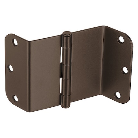 Swing Clear Hinge, Steel, Flush Mounting, 1 1/4 in Leaf W x 3 1/2 in Leaf H, Satin Bronze Oxidized MPN:3 1/2 T2895 10BE 5/8RC NL