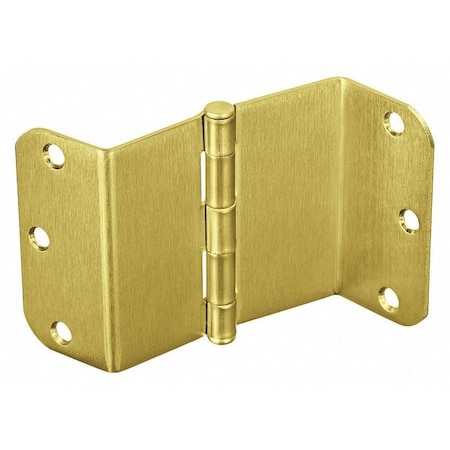 Swing Clear Hinge, Steel, Flush Mounting, 1 1/4 in Leaf W x 3 1/2 in Leaf H, Satin Brass MPN:3 1/2 T2895 US4 5/8RC NL
