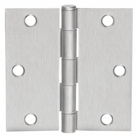 Door and Butt Hinge, Steel, Full Mortise Mounting, 1 1/4 in Leaf W x 3 1/2 in Leaf H MPN:3½x3½ 1400 26D