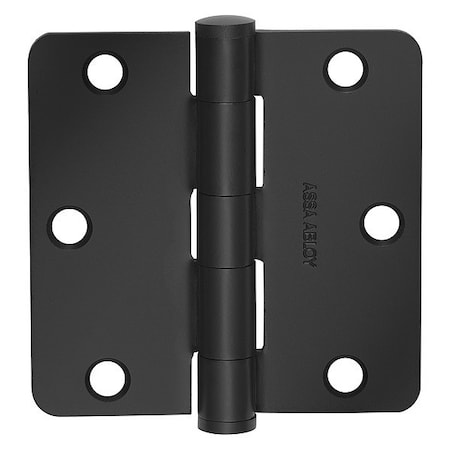 Butt Hinge, Steel, Flush Mounting, 1 7/16 in Leaf W x 3 1/2 in Leaf H, Powder Coated MPN:55443