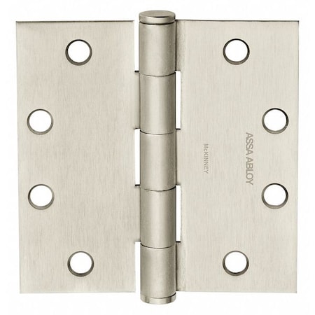 Butt Hinge, Stainless Steel, Flush Mounting, 1 11/16 in Leaf W x 4 in Leaf H, Satin Stainless MPN:59661