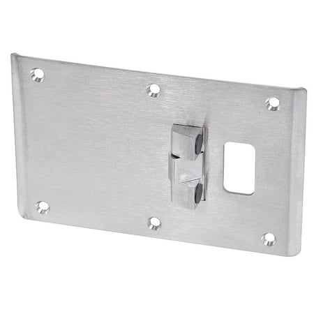 Door Strike Plate, Brass, Offset Hung Mounting, Satin Chromium MPN:63293 CSS-9 OFFSET HUNG 5 7/8 26D