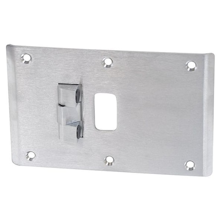 Door Strike Plate, Brass, Center Hung Mounting, Satin Chromium MPN:63313 CSS-9 CENTER HUNG 5 7/8 26D