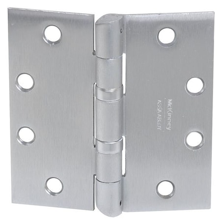 Door and Butt Hinge, Steel, Full Mortise Mounting, 1 15/16 in Leaf W x 4 1/2 in Leaf H, Dull Chrome MPN:HTA2714 4 1/2 X 4 1/2