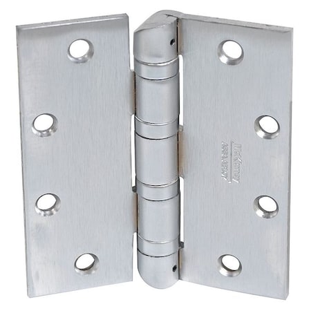 Door and Butt Hinge, Steel, Full Mortise Mounting, 2 3/8 in Leaf W x 8 in Leaf H, Dull Chrome MPN:T6A3786 8