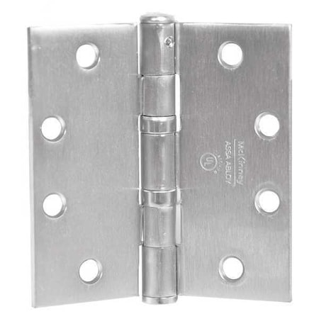 Door and Butt Hinge, Brass, Stainless Steel, Full Mortise Mounting, 1 15/16 in Leaf W x MPN:TA2314 4 1/2 X 4 1/2 32D
