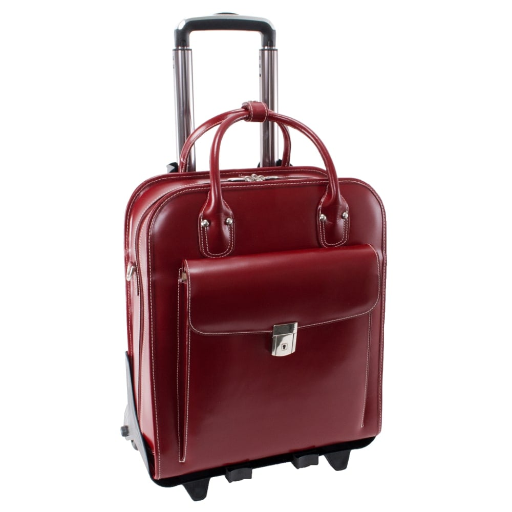 McKleinUSA La Grange Ladies Rolling Briefcase With 15.4in Laptop Pocket, Red MPN:96496