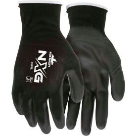 MCR Safety 9669S Economy PU Coated Work Gloves 13-Gauge Black Small 12 Pairs 9669S