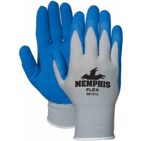 MCR Safety 96731L Memphis Flex Seamless 13 Gauge Nylon Knit Gloves Large Blue/Gray 96731L - Pkg Qty 12