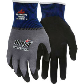 MCR Safety Ninja Evolution Gloves 15 Gauge Ingenia Nitrile Coated Palm/Fingertips 12 Pairs N96051M