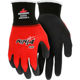 MCR Safety Ninja BNF Gloves 18 Gauge Nylon Shell Nitrile Coated Palm/Fingertips 12 Pairs N96970XXL