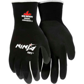 MCR Safety N9699M Ninja® HPT PVC Coated Nylon Gloves 15 Gauge Medium Black N9699M