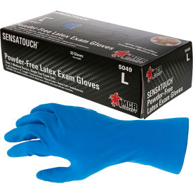 MCR Safety 6012 Nitri-Med Nitrile Medical/Exam Textured Gloves Powder-Free Blue 12