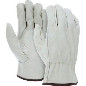 MCR Safety 3215L Leather Drivers Gloves Unlined Select Grain Cow Leather Large 3215L - Pkg Qty 12