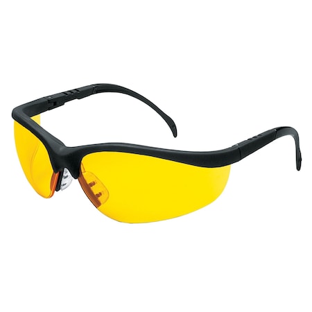 Klondike Black Frame Amber Lens Safety Spectacle MPN:KD114