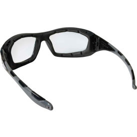 MCR Safety® RP210AF Safety Glasses RP2 Series Black frame with gray TPR Clear Anti-Fog Lens RP210AF