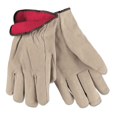 Red Fleece Lined Splitleather Glove Cream MPN:3150M