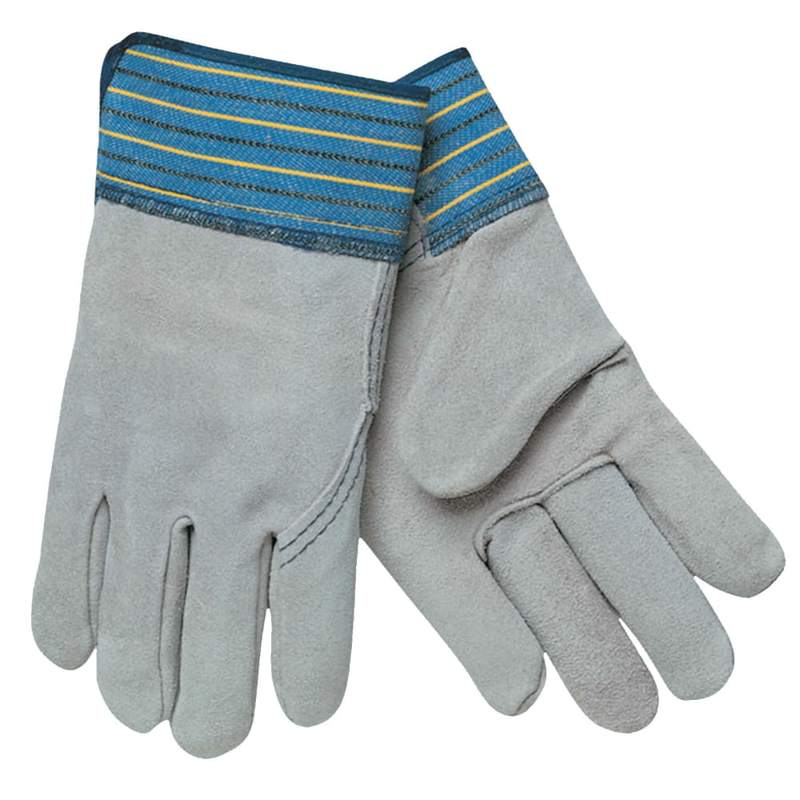 MCR Safety Memphis Glove Select Split Cow Leather Work Gloves, X Large, Blue/Gray, Pack Of 12 Gloves MPN:1417XL