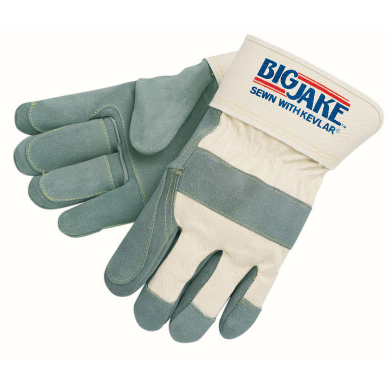 MCR Safety Big Jake Heavy Duty Side Split Gloves, X Large, Leather, Pack Of 12 MPN:1715