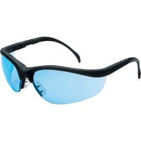 MCR Safety® Klondike® KD113 Safety Glasses KD1 MatteBlack Finish Frame LightBlue Lens KD113