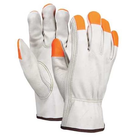 Ind Gr Cowhide Grain Driver Sm w/Hi-Viz Org F MPN:3213SCHVSP