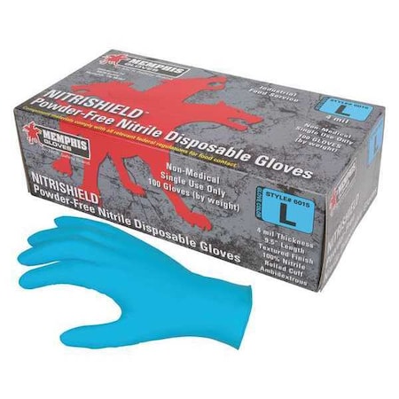 Xlrg 4 Mil Nitrishield Disposable Glove Pdr Free MPN:6015XL