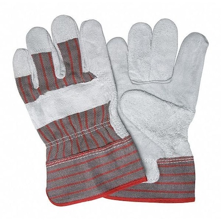 Leather Palm Gloves, Safety Cuff Cuff, Wing Thumb, S, 12 PK MPN:1220S