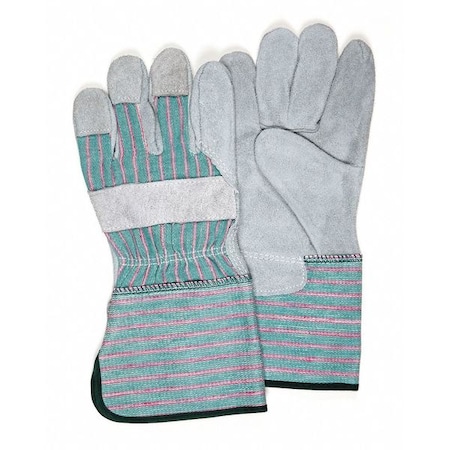 Leather Palm Gloves, Gauntlet Cuff, Wing Thumb, L, 12 PK MPN:1231