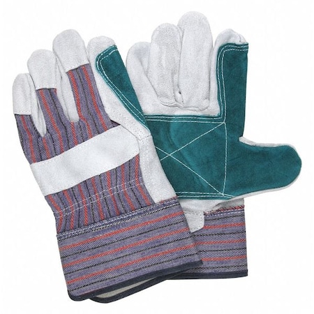 Leather Palm Gloves, Safety Cuff Cuff, Wing Thumb, L, 12 PK MPN:1311