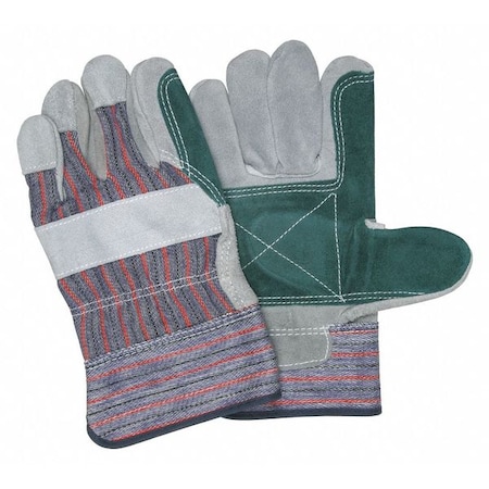Leather Palm Gloves, Safety Cuff Cuff, Wing Thumb, L, 12 PK MPN:1311JL