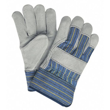 Leather Gloves, Cowhide, Safety Cuff, Wing Thumb, Full Finger, Gray, 3XL, 12 PK MPN:1400XXXL