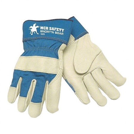Cold Protection Gloves, Pigskin, Safety Cuff, Wing Thumb, Full Finger, Beige, L, 12 PK MPN:1925L