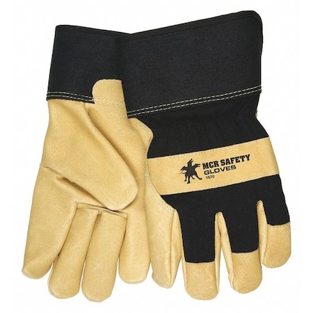 Cold Protection Gloves, Pigskin Palm, Safety Cuff, Beige / Black, 12 PK MPN:1970M