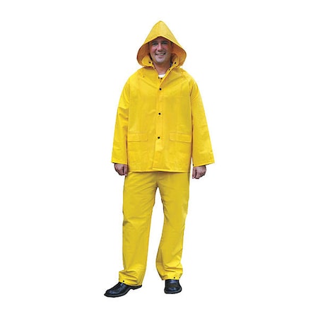 Classic .35Mm Pvc Poly Suit 3 Pc Ye, 5XL, PVC/Polyester, Yellow, 5XL MPN:2003X5