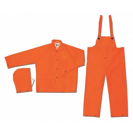 Classic .35Mm Pvc Poly Suit 3 Pc Fl, M, PVC/Polyester, Fluorescent Orange, M MPN:2013M