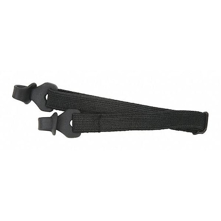 Eyeglass Elastic Strap Black, Black, 4 in Length, Rubber, Loop Attachment MPN:212