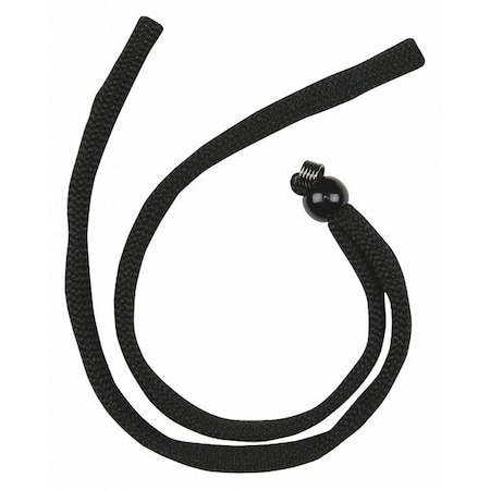 Snakeskin Eyeglass Cord Blk W Foam Inser, Black, 32 in Length, Nylon, Slip-On Attachment MPN:215C
