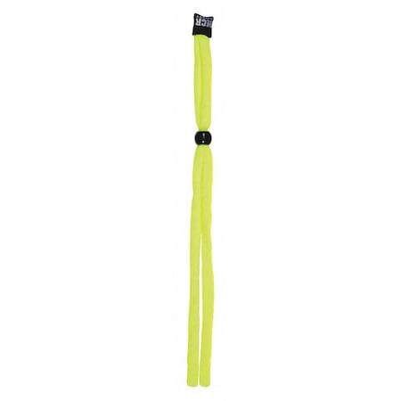 Eyewear Retainer, High-Visibility Yellow, 28 in Length, Acrylic, Slip-On Attachment MPN:220HY