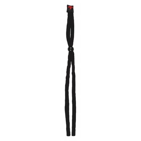 Eyewear Retainer, Black, 29 in Length, Acrylic, Slip-On Attachment MPN:221
